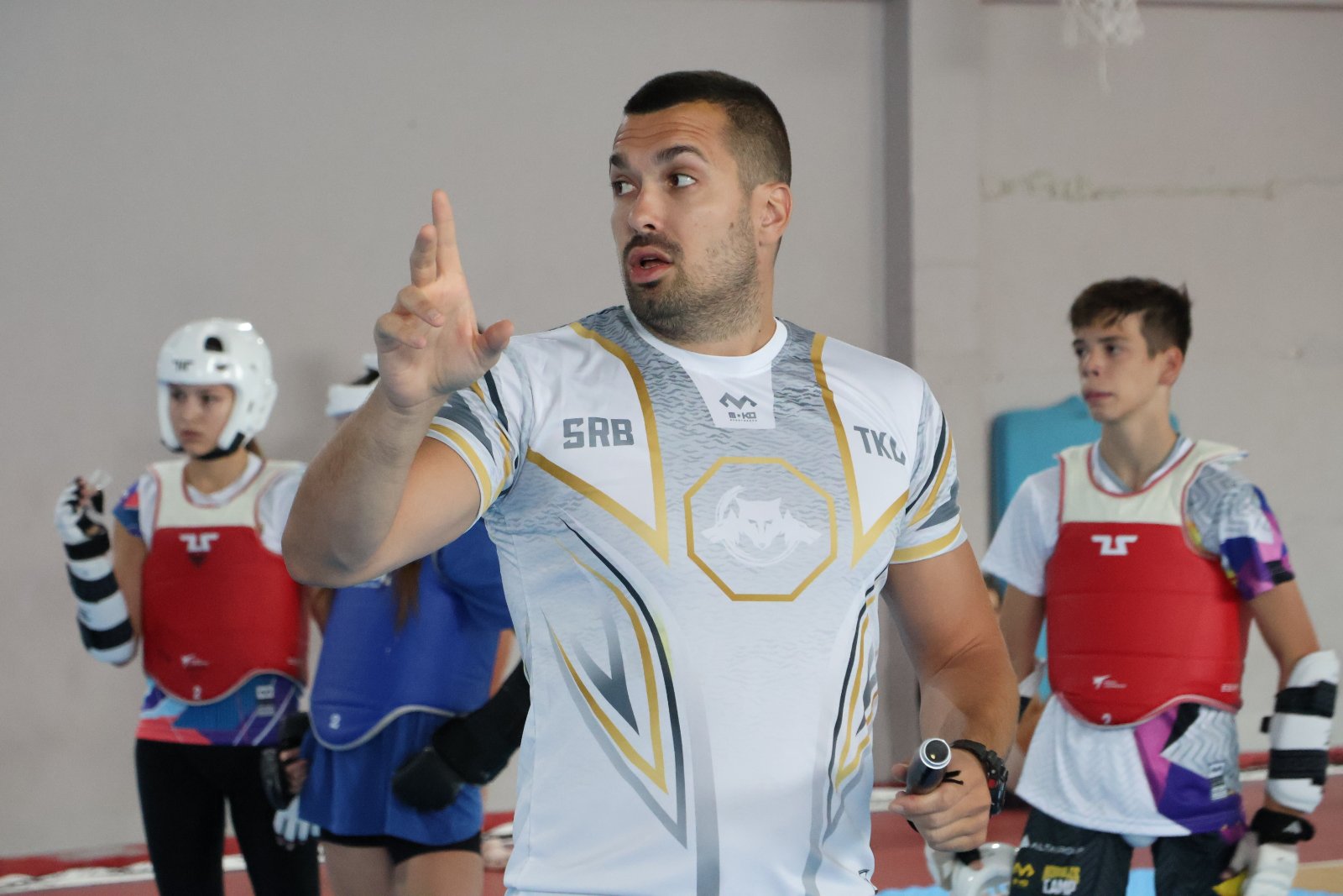Trener Đorđe Marčetić na treningu
